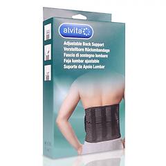 alvita fascia di sostegno lombare regolabile colore nero taglia 3 (120-140 cm)