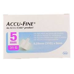 Accufine Aghi Penna Per Insulina 5mm 31g 100 Pezzi