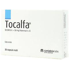 Cantabria Labs Difa Cooper Tocalfa 50000 Ui + 50mg Vitamina A + E 20 Capsule