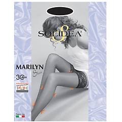 solidea marilyn sheer 30 den calza autoreggente compressiva colore cammello taglia 3