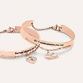 bangle sunrise acciaio rosa cristallo collezione sunrise rosa