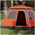 - tenda a cupola 6 persone grigio e arancione a rilascio rapido