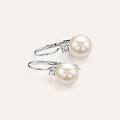 orecchini pendenti silver pearls argento rodiato perla sintentica cubic zirconia collezione silver