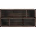 libreria bassa finitura legno scuro noce l140 cm epure