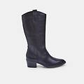 stivali western in pelle da donna nero