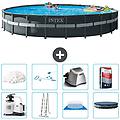 - piscina fuori terra in giro 732x132 cm grigio include accessori coordinati a3002