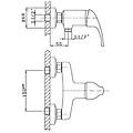 monocomando miscelatore monoforo doccia esterno a parete serie ecoline