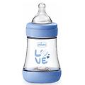 artsana perfect 5 biberon anticolica 150 ml flusso lento 0m+ da 150 ml blu
