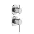 parte esterna doccia monocomando a parete inox spazzolato serie respiro codice prod we81102/1rsix