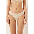brasiliana con drappeggio costume shiny satin donna avorio m