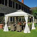 leroy merlin gazebo quadrato in alluminio grigio copertura ecru l 300 x p 300 x h 296 cm