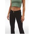jeggings push up wr. up flare vita regular tessuto ecologico jeans nero-cuciture in tono donna xxs