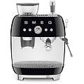 macchina da caffè espresso manuale con macinacaffè integrato 50's style – nero lucido