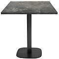tavolo round quadrato con telaio nero 70x70x75 cm (lxlxh) piano tavolo grigio pietra struttura nero