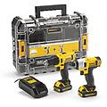 dewalt kit 12v 2ah dck211d2t trapano avvitatore dcd710 + avvitatore a impulsi 1/4" dcf815
