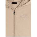 felpa donna con zip e cappuccio con interno fantasia paisley humus donna extra large