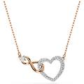 collana infinity infinito e cuore bianca mix di finiture os