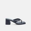 sandali con tacco da donna nero
