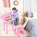 tastiera per pianoforte a 31 tasti per bambini con sgabello pianoforte giocattolo portatile con