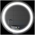 - specchio bagno rotondo con luce led regolabile e funzione anti appannamento ø50cm