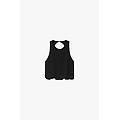 top smanicato a palloncino con scollo rotondo