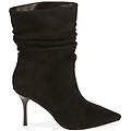 ankle boots neri in microfibra tacco 8 5 cm