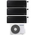 climatizzatore trial split windfree black 9+9+9 btu con aj080txj4kg/eu inverter r-32 wi-fi classe