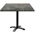 tavolo bazila quadrato 90x90x74 cm (lxlxh) piano tavolo grigio pietra struttura nero quadrata
