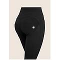 pantaloni wr. up capri con vita alta a pannelli nero donna extra large