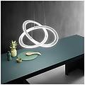 luce sospensione moderna yara alluminio e silicone bianco led 1 luce 40w 4k