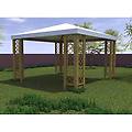 gazebo capri 360x300 in legno losa esterni da vivere lo/gz360300cg naturale legno