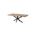 tavolo da pranzo in legno di mango 180x90x76 laccato beige / gambe mikado antracite matt freeform 5