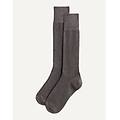 calze lunghe basic con cashmere / fango melange / tu fango melange