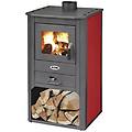 stufa kursal de luxe rosso potenza 9kw volume riscaldabile 180mc.