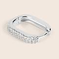 orecchini a cerchio silver shine argento rodiato cubic zirconia collezione silver shine bianco