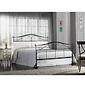 letto in ferro battuto matrimoniale grigio polvere decorato a mano art. isc (testiera + giroletto +