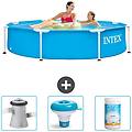 - piscina fuori terra in giro 244x244x51 cm blu include accessori coordinati cb77