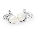 orecchini lobo gold pearls oro bianco perla d'acqua dolce diamante collezione gold pearls oro