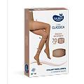 sauber linea classica collant open toe in maglia microrete 70 den neutro beige taglia 4