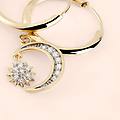 orecchini a cerchio toujours oro giallo cubic zirconia collezione toujours oro giallo