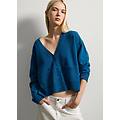 - cardigan in pura lana blu regular fit con bottoni donna blu scuro taglia m