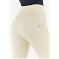 pantaloni push up wr. up curvy 7/8 superskinny similpelle brown rice donna medium