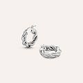 orecchini a cerchio silver collection argento rodiato collezione silver collection bianco