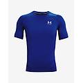 t-shirt heatgear compression manica corta blu navy bianco l