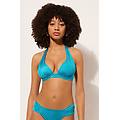 triangolo imbottito graduato costume shiny satin donna azzurro 1