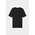 t-shirt in lino uomo nero taglia m