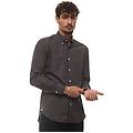 camicia casual blu-marrone