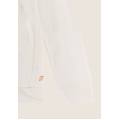 felpa in viscosa con zip e collo alto e cuciture decorative white sand donna small