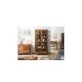 ancona #116 vetrina in legno di sheesham laccato / marrone 100x45x195