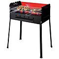 homegarden barbecue a carbone picnic family con piano appoggio laterale estraibile